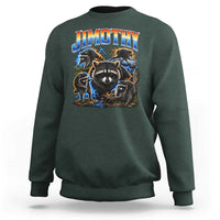 Jimothy the Raccoon Vintage 90s Bootleg Lightning Graphic Sweatshirt Viral Seattle Trash Panda