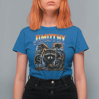 Jimothy the Raccoon Vintage 90s Bootleg Lightning Graphic T Shirt For Women Viral Seattle Trash Panda
