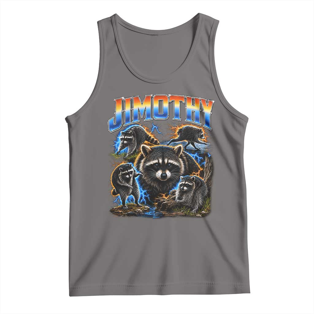 Jimothy the Raccoon Vintage 90s Bootleg Lightning Graphic Tank Top Viral Seattle Trash Panda