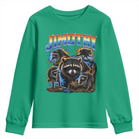 Jimothy the Raccoon Vintage 90s Bootleg Lightning Graphic Youth Sweatshirt Viral Seattle Trash Panda