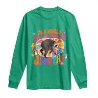 In A World Full Of Ordinary Be A Jimothy Psychedelic Style Long Sleeve Shirt Retro Groovy Seattle Raccoon Legend Graphic