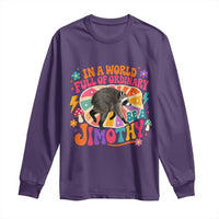 In A World Full Of Ordinary Be A Jimothy Psychedelic Style Long Sleeve Shirt Retro Groovy Seattle Raccoon Legend Graphic