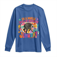 In A World Full Of Ordinary Be A Jimothy Psychedelic Style Long Sleeve Shirt Retro Groovy Seattle Raccoon Legend Graphic