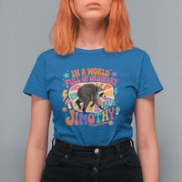 In A World Full Of Ordinary Be A Jimothy Psychedelic Style T Shirt For Women Retro Groovy Seattle Raccoon Legend Graphic