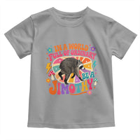 In A World Full Of Ordinary Be A Jimothy Psychedelic Style Toddler T Shirt Retro Groovy Seattle Raccoon Legend Graphic