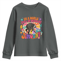 In A World Full Of Ordinary Be A Jimothy Psychedelic Style Youth Sweatshirt Retro Groovy Seattle Raccoon Legend Graphic