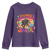 In A World Full Of Ordinary Be A Jimothy Psychedelic Style Youth Sweatshirt Retro Groovy Seattle Raccoon Legend Graphic