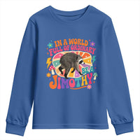 In A World Full Of Ordinary Be A Jimothy Psychedelic Style Youth Sweatshirt Retro Groovy Seattle Raccoon Legend Graphic