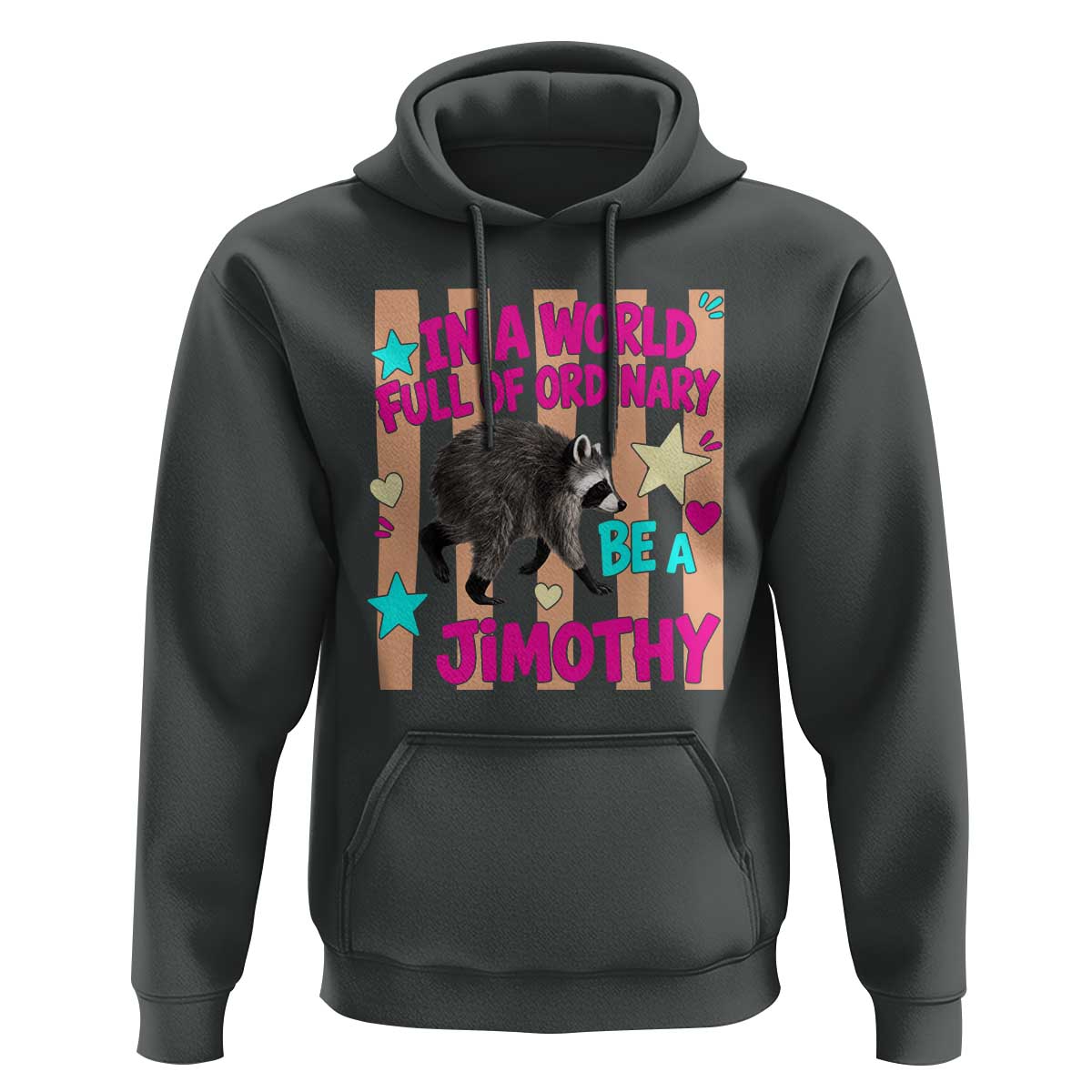 In A World Full Of Ordinary Be A Jimothy Preppy Style Hoodie Cute Y2K Pop Seattle Raccoon Legend Graphic