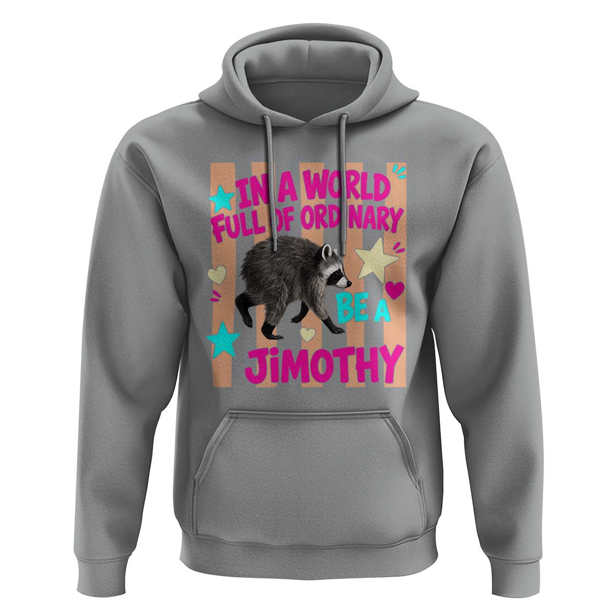In A World Full Of Ordinary Be A Jimothy Preppy Style Hoodie Cute Y2K Pop Seattle Raccoon Legend Graphic
