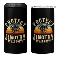 Protect Jimothy At All Costs Seattle Raccoon 4 in 1 Can Cooler Tumbler Vintage Sunset Feral Trash Panda Legend Supporter