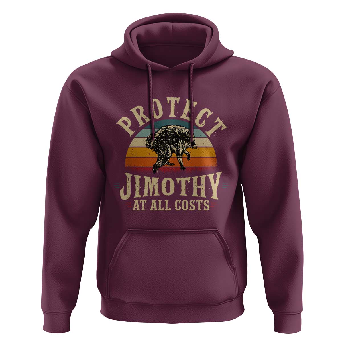 Protect Jimothy At All Costs Seattle Raccoon Hoodie Vintage Sunset Feral Trash Panda Legend Supporter