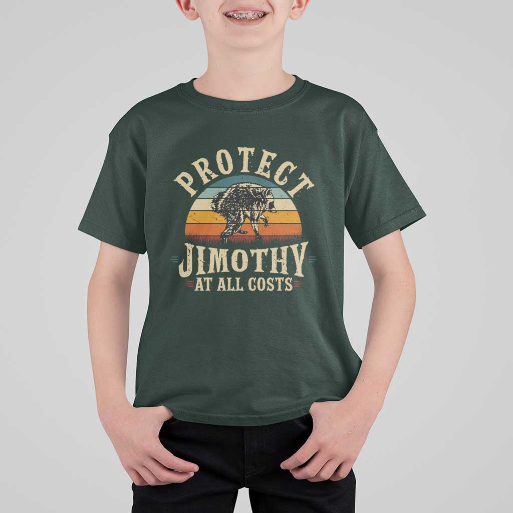 Protect Jimothy At All Costs Seattle Raccoon T Shirt For Kid Vintage Sunset Feral Trash Panda Legend Supporter