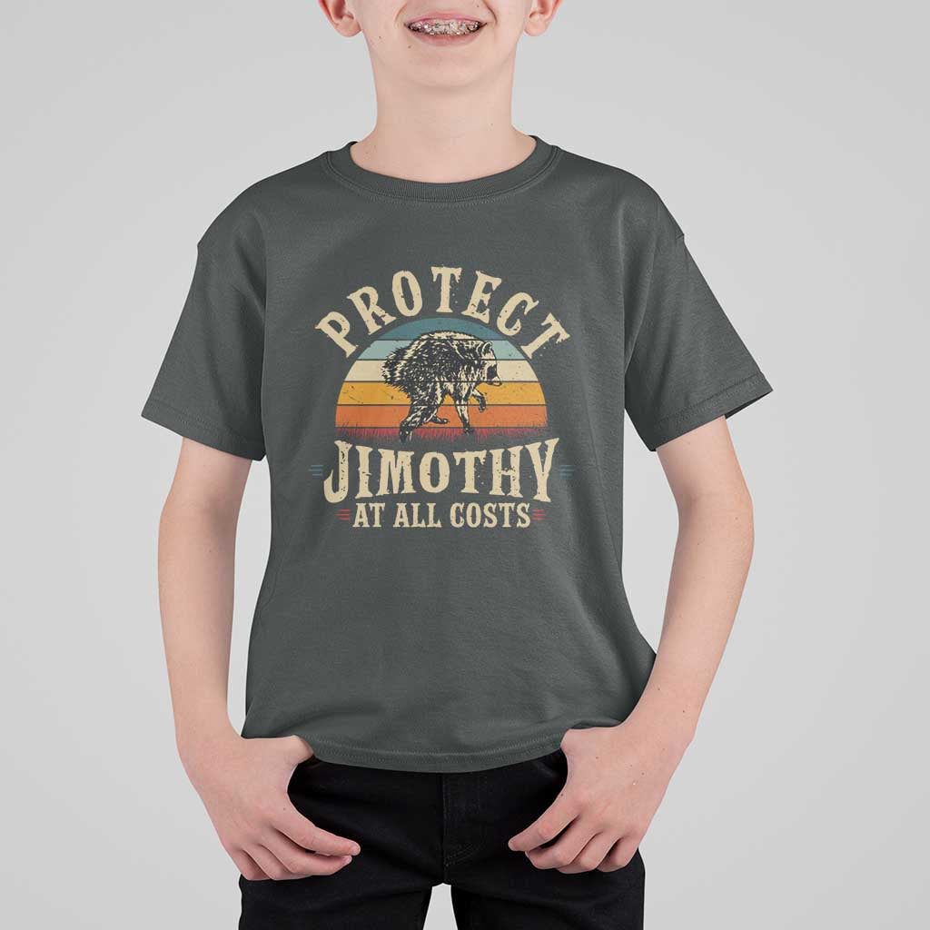 Protect Jimothy At All Costs Seattle Raccoon T Shirt For Kid Vintage Sunset Feral Trash Panda Legend Supporter