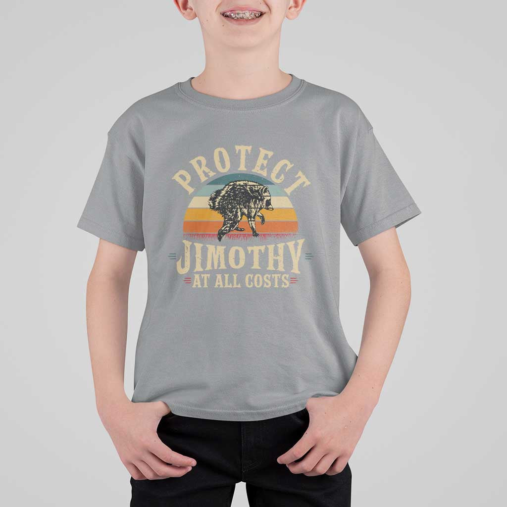 Protect Jimothy At All Costs Seattle Raccoon T Shirt For Kid Vintage Sunset Feral Trash Panda Legend Supporter