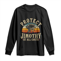 Protect Jimothy At All Costs Seattle Raccoon Long Sleeve Shirt Vintage Sunset Feral Trash Panda Legend Supporter
