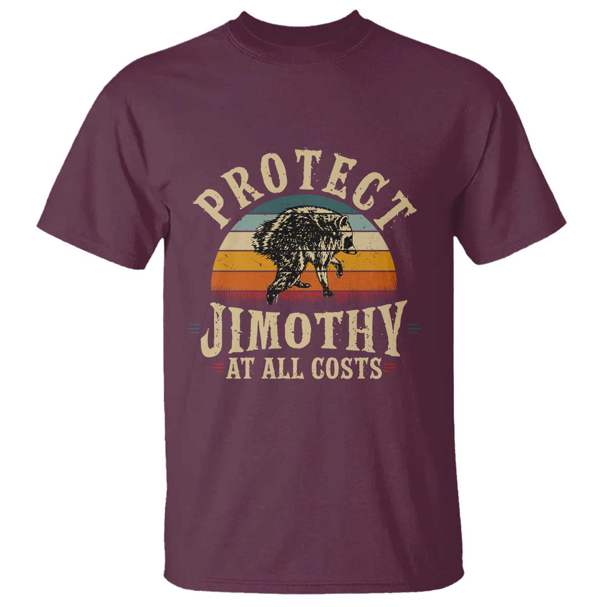 Protect Jimothy At All Costs Seattle Raccoon T Shirt Vintage Sunset Feral Trash Panda Legend Supporter