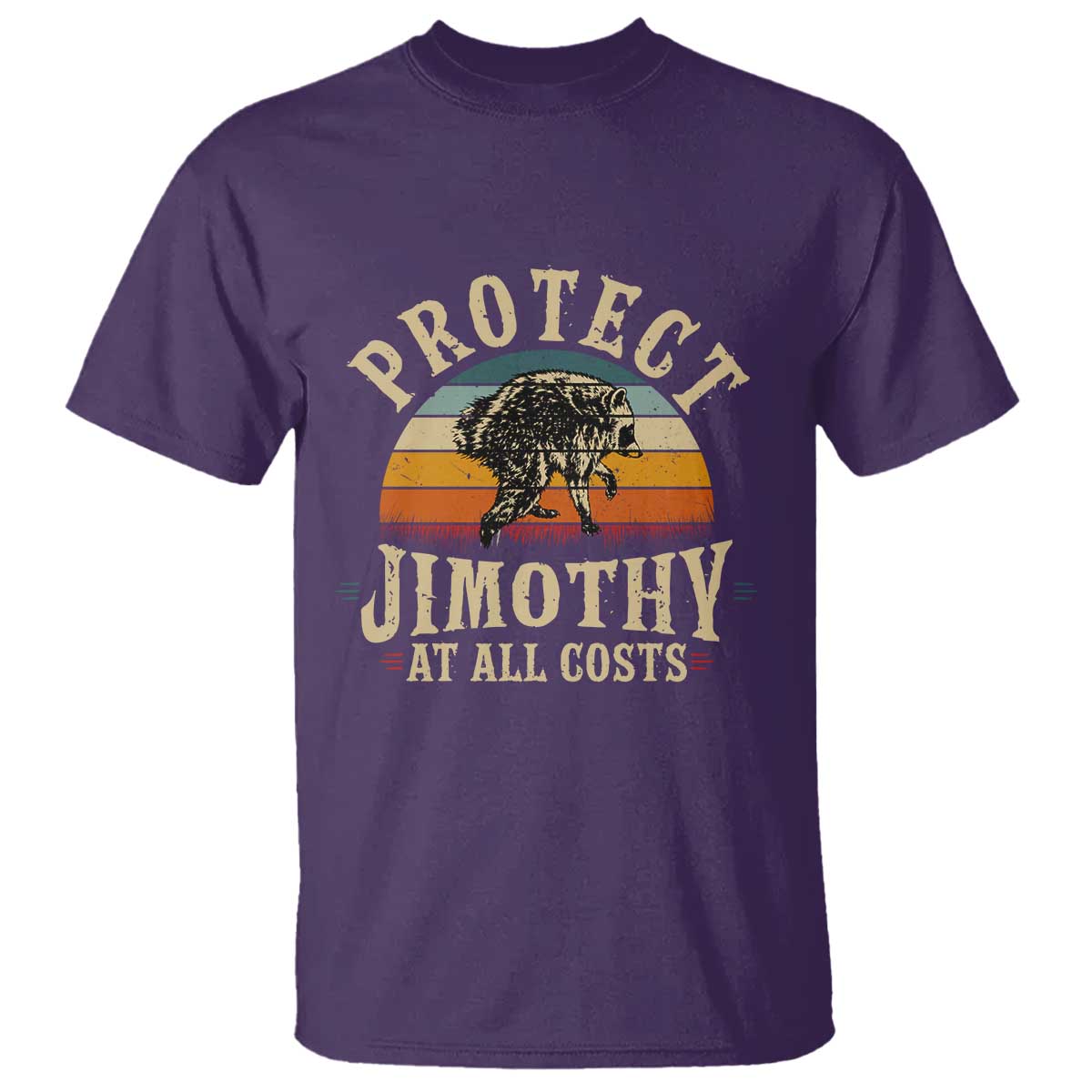 Protect Jimothy At All Costs Seattle Raccoon T Shirt Vintage Sunset Feral Trash Panda Legend Supporter