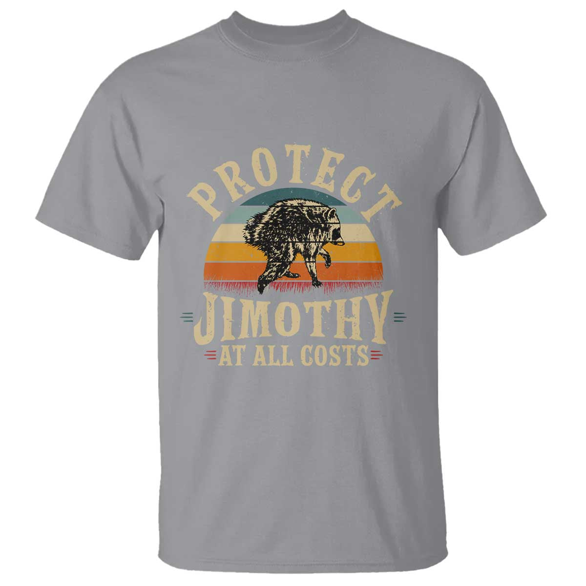 Protect Jimothy At All Costs Seattle Raccoon T Shirt Vintage Sunset Feral Trash Panda Legend Supporter
