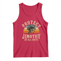 Protect Jimothy At All Costs Seattle Raccoon Tank Top Vintage Sunset Feral Trash Panda Legend Supporter