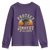 Protect Jimothy At All Costs Seattle Raccoon Youth Sweatshirt Vintage Sunset Feral Trash Panda Legend Supporter