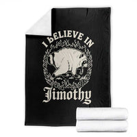 I Believe In Jimothy the Seattle Raccoon Throw Blanket Flaming Circle Vintage Feral Legend Trash Panda Supporter