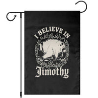 I Believe In Jimothy the Seattle Raccoon Garden Flag Flaming Circle Vintage Feral Legend Trash Panda Supporter
