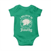 I Believe In Jimothy the Seattle Raccoon Baby Onesie Flaming Circle Vintage Feral Legend Trash Panda Supporter