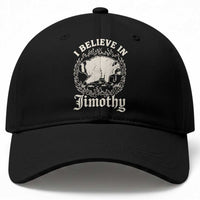 I Believe In Jimothy the Seattle Raccoon Baseball Cap Flaming Circle Vintage Feral Legend Trash Panda Supporter