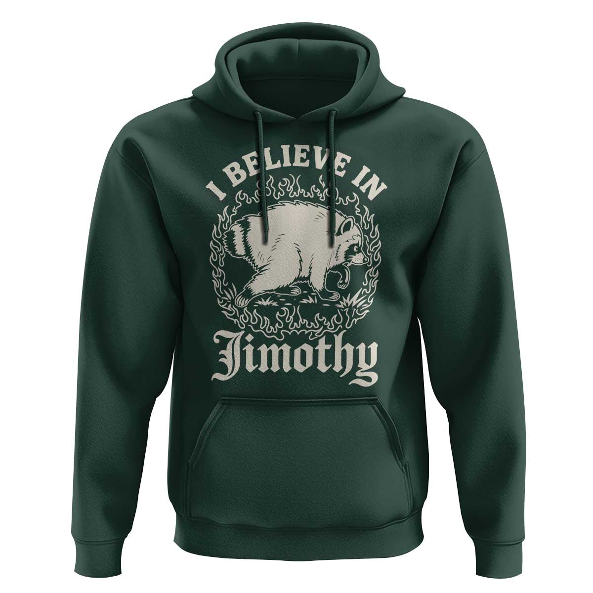 I Believe In Jimothy the Seattle Raccoon Hoodie Flaming Circle Vintage Feral Legend Trash Panda Supporter