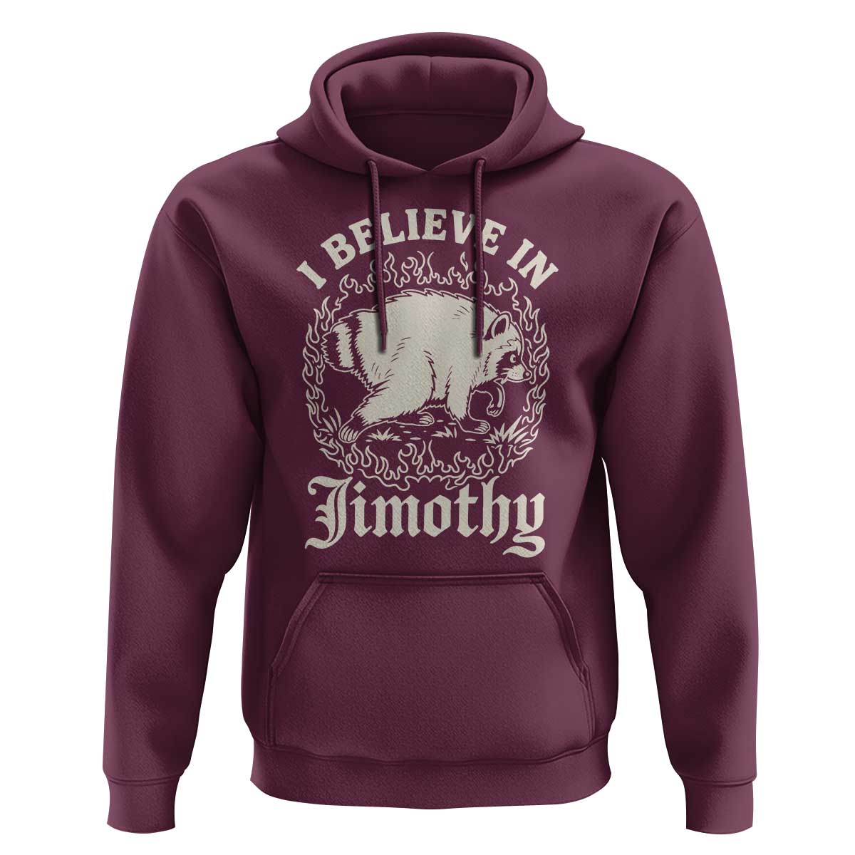 I Believe In Jimothy the Seattle Raccoon Hoodie Flaming Circle Vintage Feral Legend Trash Panda Supporter