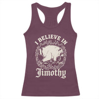 I Believe In Jimothy the Seattle Raccoon Racerback Tank Top Flaming Circle Vintage Feral Legend Trash Panda Supporter