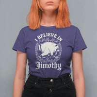 I Believe In Jimothy the Seattle Raccoon T Shirt For Women Flaming Circle Vintage Feral Legend Trash Panda Supporter