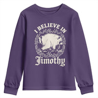 I Believe In Jimothy the Seattle Raccoon Youth Sweatshirt Flaming Circle Vintage Feral Legend Trash Panda Supporter