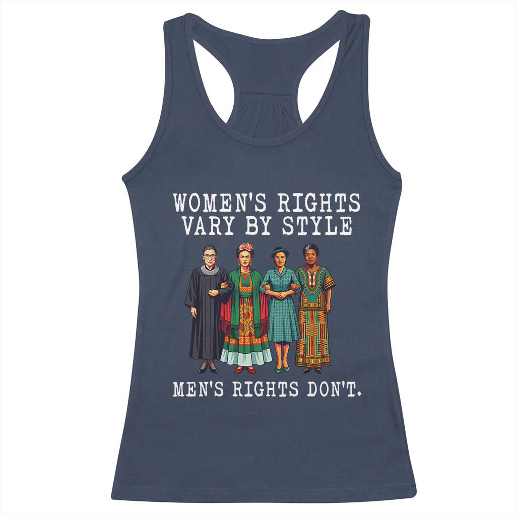 Womens Rights Vary By Style Feminists Historic Female Empowerment Racerback Tank Top Powerful Feminism Civil Rights Movement