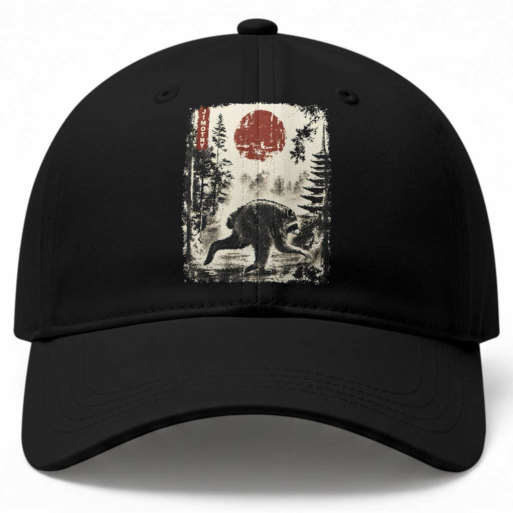 Jimothy the Raccoon Japanese Ukiyo-e Style Vintage Graphic Baseball Cap Viral Seattle Trash Panda Feral Legend Supporter