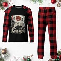 Jimothy the Raccoon Japanese Ukiyo-e Style Vintage Graphic Plaid Pajama Set Viral Seattle Trash Panda Feral Legend Supporter