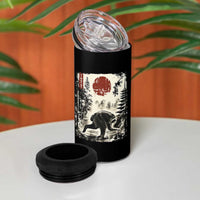 Jimothy the Raccoon Japanese Ukiyo-e Style Vintage Graphic 4 in 1 Can Cooler Tumbler Viral Seattle Trash Panda Feral Legend Supporter