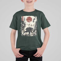 Jimothy the Raccoon Japanese Ukiyo-e Style Vintage Graphic T Shirt For Kid Viral Seattle Trash Panda Feral Legend Supporter