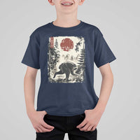 Jimothy the Raccoon Japanese Ukiyo-e Style Vintage Graphic T Shirt For Kid Viral Seattle Trash Panda Feral Legend Supporter