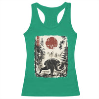 Jimothy the Raccoon Japanese Ukiyo-e Style Vintage Graphic Racerback Tank Top Viral Seattle Trash Panda Feral Legend Supporter