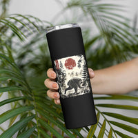 Jimothy the Raccoon Japanese Ukiyo-e Style Vintage Graphic Skinny Tumbler Viral Seattle Trash Panda Feral Legend Supporter