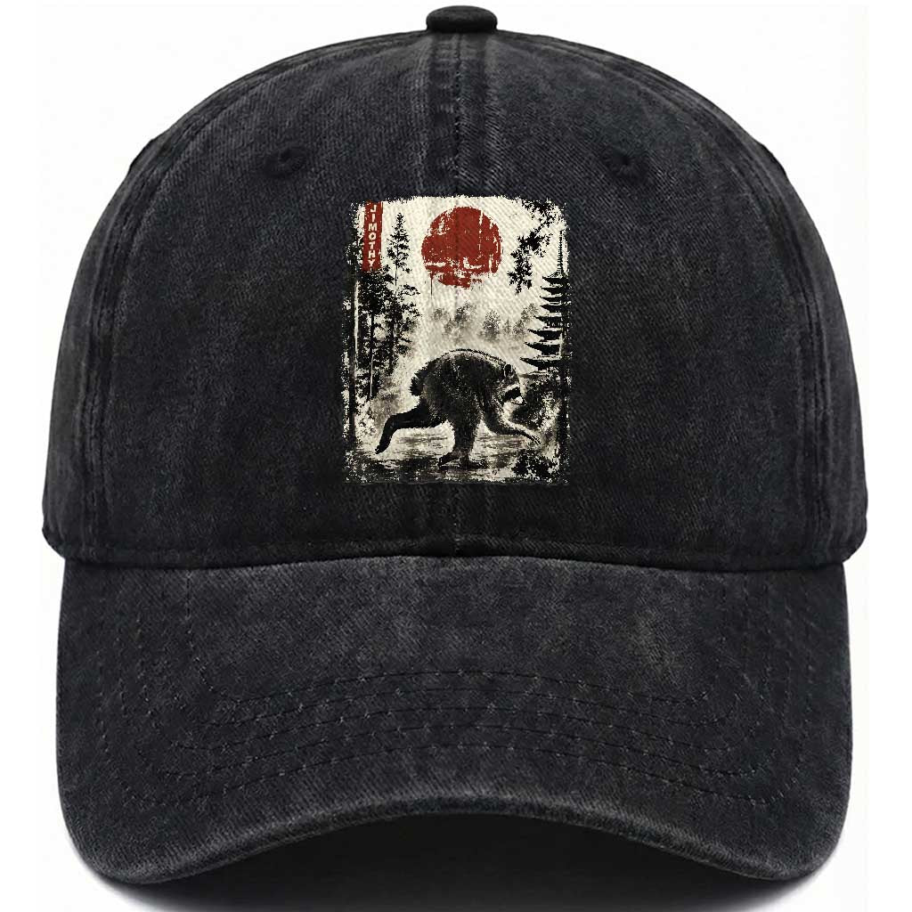 Jimothy the Raccoon Japanese Ukiyo-e Style Vintage Graphic Washed Cotton Baseball Cap Viral Seattle Trash Panda Feral Legend Supporter