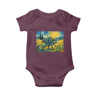 Jimothy Viral Seattle Raccoon Starry Night Style Graphic Baby Onesie Trash Panda Feral Legend Supporter