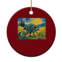 Jimothy Viral Seattle Raccoon Starry Night Style Graphic Ceramic Ornament Trash Panda Feral Legend Supporter