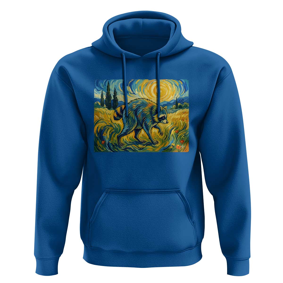 Jimothy Viral Seattle Raccoon Starry Night Style Graphic Hoodie Trash Panda Feral Legend Supporter