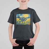 Jimothy Viral Seattle Raccoon Starry Night Style Graphic T Shirt For Kid Trash Panda Feral Legend Supporter