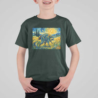 Jimothy Viral Seattle Raccoon Starry Night Style Graphic T Shirt For Kid Trash Panda Feral Legend Supporter