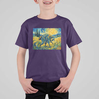 Jimothy Viral Seattle Raccoon Starry Night Style Graphic T Shirt For Kid Trash Panda Feral Legend Supporter