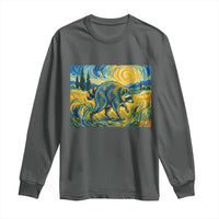 Jimothy Viral Seattle Raccoon Starry Night Style Graphic Long Sleeve Shirt Trash Panda Feral Legend Supporter